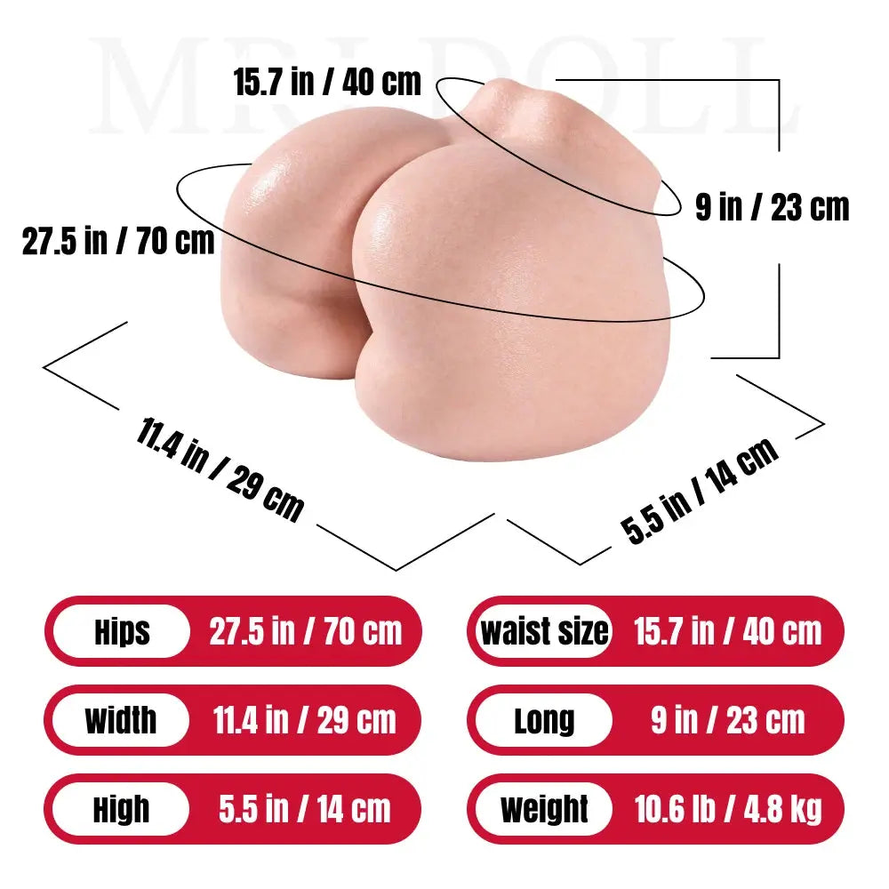 Image of Mini Luna:4.8kg Soft Realistic Buttock Small Sex Doll MRLDOLL